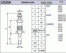 Magneti Marelli 062900010304 - CALENTADOR UX20A MAGNETI MARELLI