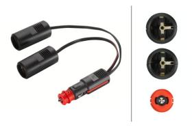Hella 8JA007589111 - ADAPTADOR DOBLE ENCENDEDOR