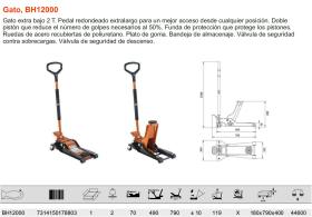 Bahco Herramientas BH12000 - GATO EXTRA BAJO 2T