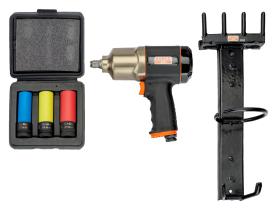Bahco Herramientas BP815K2 - KIT LLAVE IMPACTO 1/2 + J.VASOS BWSS12P3 + SOPORTE BP500