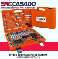 ASER AFTERMARKET AUTOMOTIVE ESTASER730 - ESTUCHE DE HERRAMIENTAS 216 PIEZAS ASER