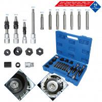 KS TOOLS / BRILLIANT TOOLS BT571020 - KIT DESMONTAJE POLEAS PARA ALTERNADOR 18 PIEZAS