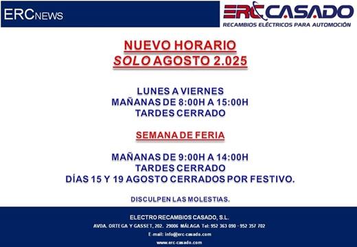 Horario agosto 2.025